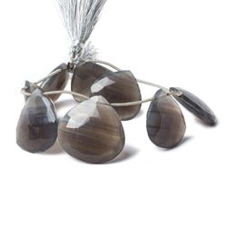 23-28mm Black and White Natural Agate Faceted Heart Beads 8 inch 8 pieces (ONLINE ORDER ONLY)