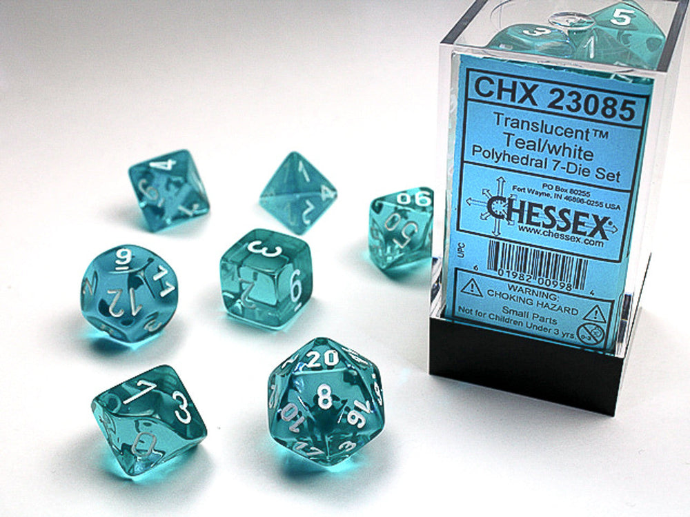 Chessex: Polyhedral Translucent Dice sets (Online Order Only)