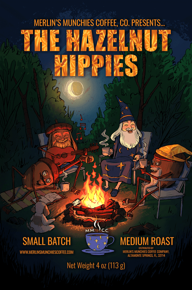 Decaf Hazelnut Hippies 12 oz (ONLINE ORDER ONLY)