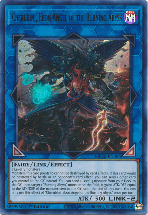 Cherubini, Ebon Angel of the Burning Abyss [MP20-EN096] Ultra Rare (ONLINE ORDER ONLY)
