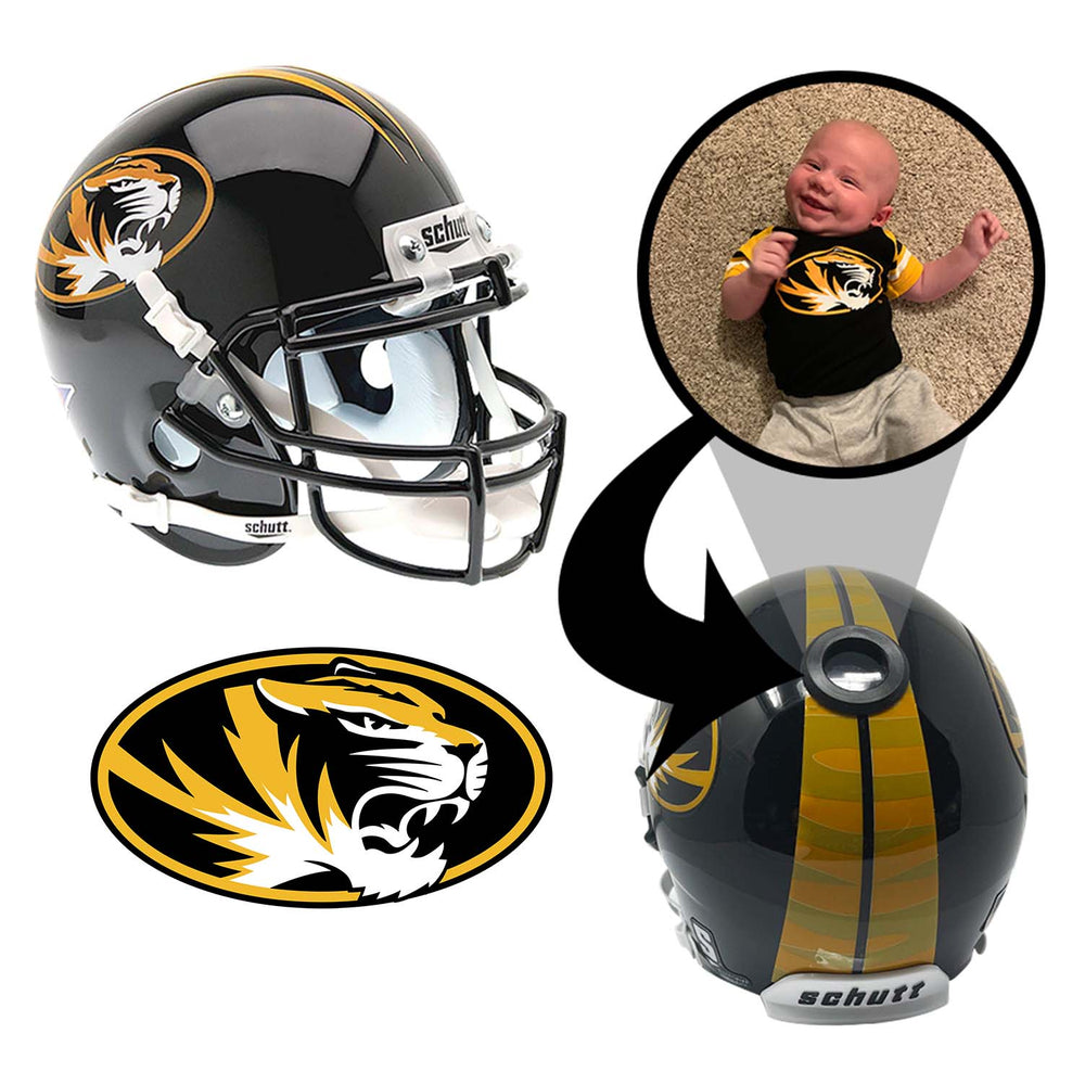 Missouri Tigers College Football Collectible Mini Helmet - Picture Inside - FANZ Collectibles (Online Order Only) (ONLINE ORDER ONLY)