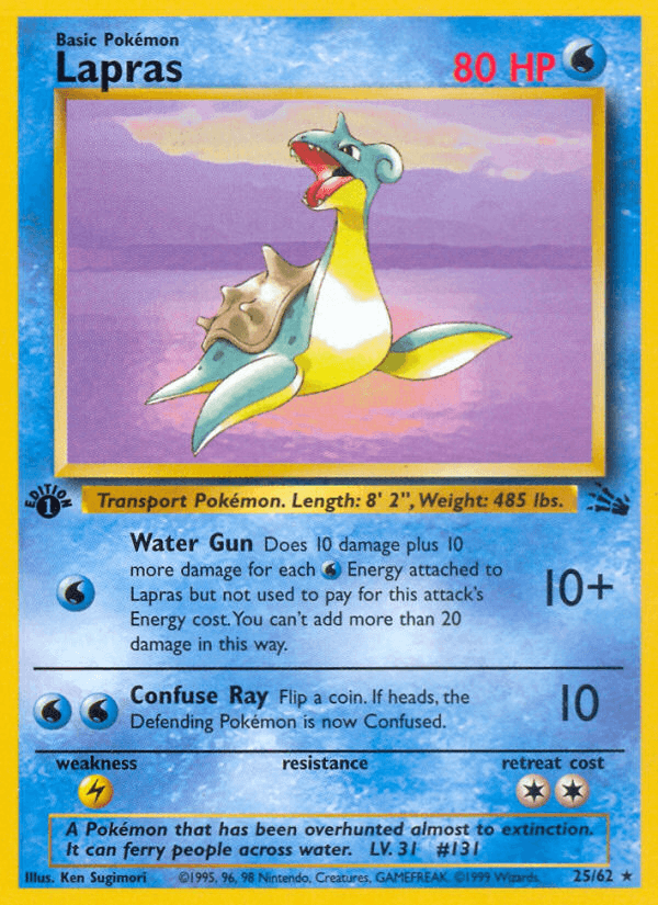 Lapras (25/62) [Fossil 1st Edition] (Online Only)