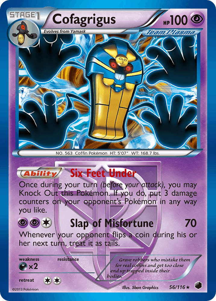 Cofagrigus (56/116) [Black & White: Plasma Freeze] (Online Only)