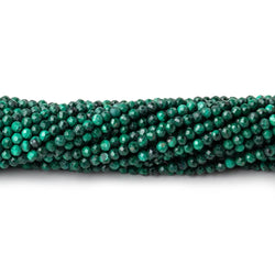 2.3mm Malachite Micro Faceted Rondelle Beads 13 inch 154 pieces (ONLINE ORDER ONLY)
