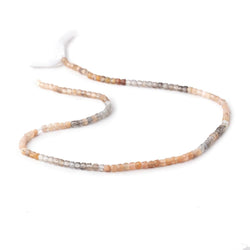 2.3mm Sunstone &  Moonstone Micro Faceted Cube 12.5 inch 132 pieces