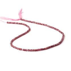 2.3mm Rhodolite Garnet Micro Faceted Cube Beads 12.5 inch 138 pieces