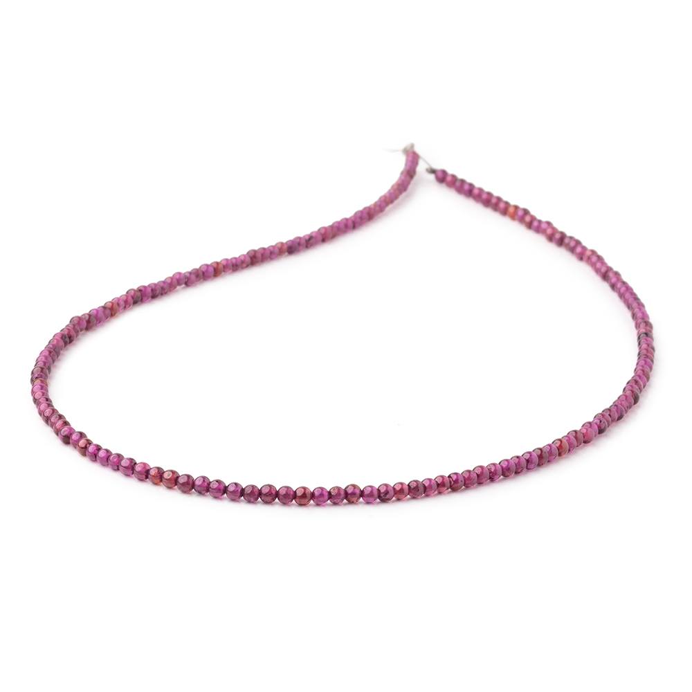 2.3mm Rhodolite Garnet Plain Round Beads 12 inch 159 pieces (ONLINE ORDER ONLY)