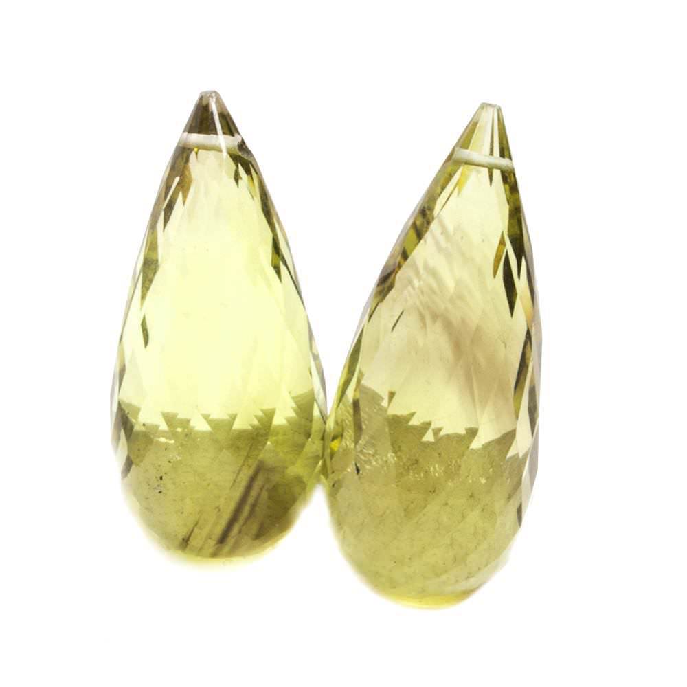 23x11-24x11mm Bi-Color Quartz Faceted Tear Drop Focal Bead Set of 2 (ONLINE ORDER ONLY)