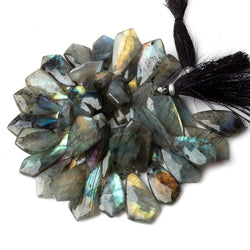23x13-29x17mm Labradorite Faceted Shield Beads 8 inch 41 pieces AA (ONLINE ORDER ONLY)