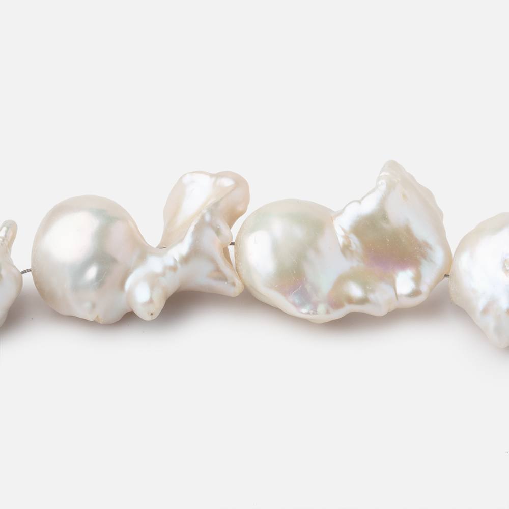23x14-36x16mm Off White Ultra Baroque Freshwater Pearl 16.5 inch 16 pieces (ONLINE ORDER ONLY)