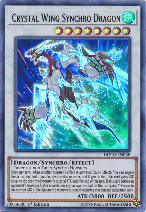 Crystal Wing Synchro Dragon [DUPO-EN068] Ultra Rare (ONLINE ORDER ONLY)