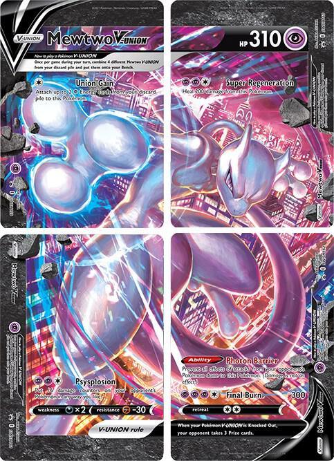 Mewtwo V-Union (Set of 4) [Sword & Shield: Black Star Promos] (Online Only)