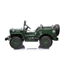 Military Willys 24V 3-Seater 4x4 Kids Ride-On Truck