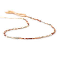 2.4mm Multi Color Zircon Micro Faceted Round Beads 12.5 inch 142 pieces AA (ONLINE ORDER ONLY)