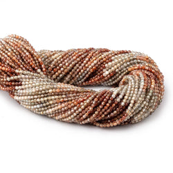2.4mm Multi Color Zircon Micro Faceted Round Beads 12.5 inch 142 pieces AA (ONLINE ORDER ONLY)