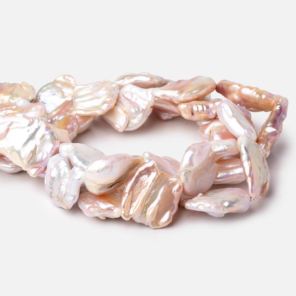 25-30mm Blush Pink Ultra Baroque Freshwater Pearls 15 inch 14 Beads A