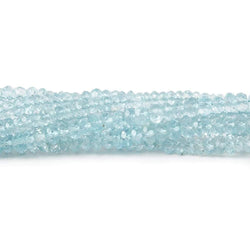 3.5-4mm Sky Blue Topaz Beads Faceted Rondelle Beads 14.5 inch 164 pieces AAA (ONLINE ORDER ONLY)