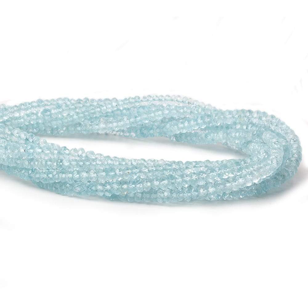 3.5-4mm Sky Blue Topaz Beads Faceted Rondelle Beads 14.5 inch 164 pieces AAA (ONLINE ORDER ONLY)