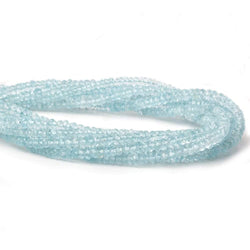 3.5-4mm Sky Blue Topaz Beads Faceted Rondelle Beads 14.5 inch 164 pieces AAA (ONLINE ORDER ONLY)