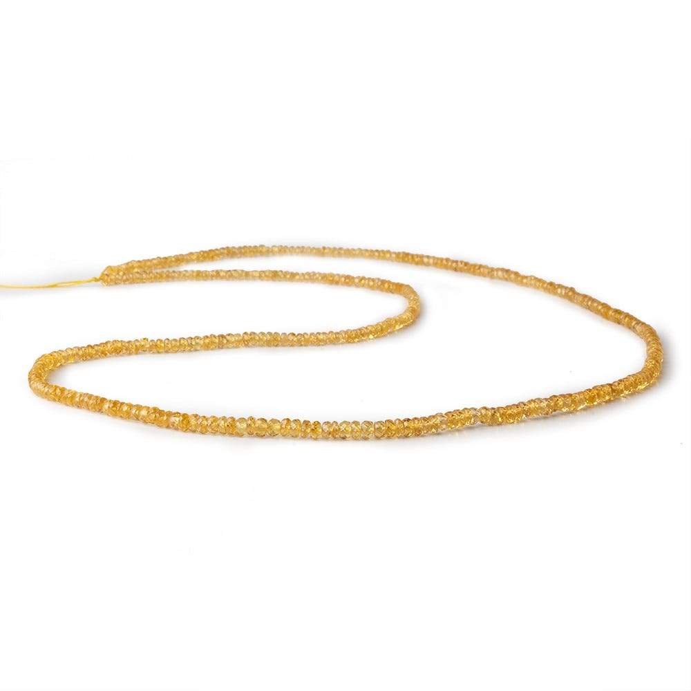 2.5-3.5mm Songea Yellow Sapphire faceted rondelles 22 inches AA (ONLINE ORDER ONLY)
