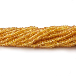 2.5-3.5mm Songea Yellow Sapphire faceted rondelles 22 inches AA (ONLINE ORDER ONLY)