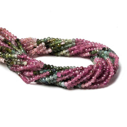 2.5-3mm Multi Color Tourmaline micro faceted rondelle beads 12.5 inch 115 pieces (ONLINE ORDER ONLY)