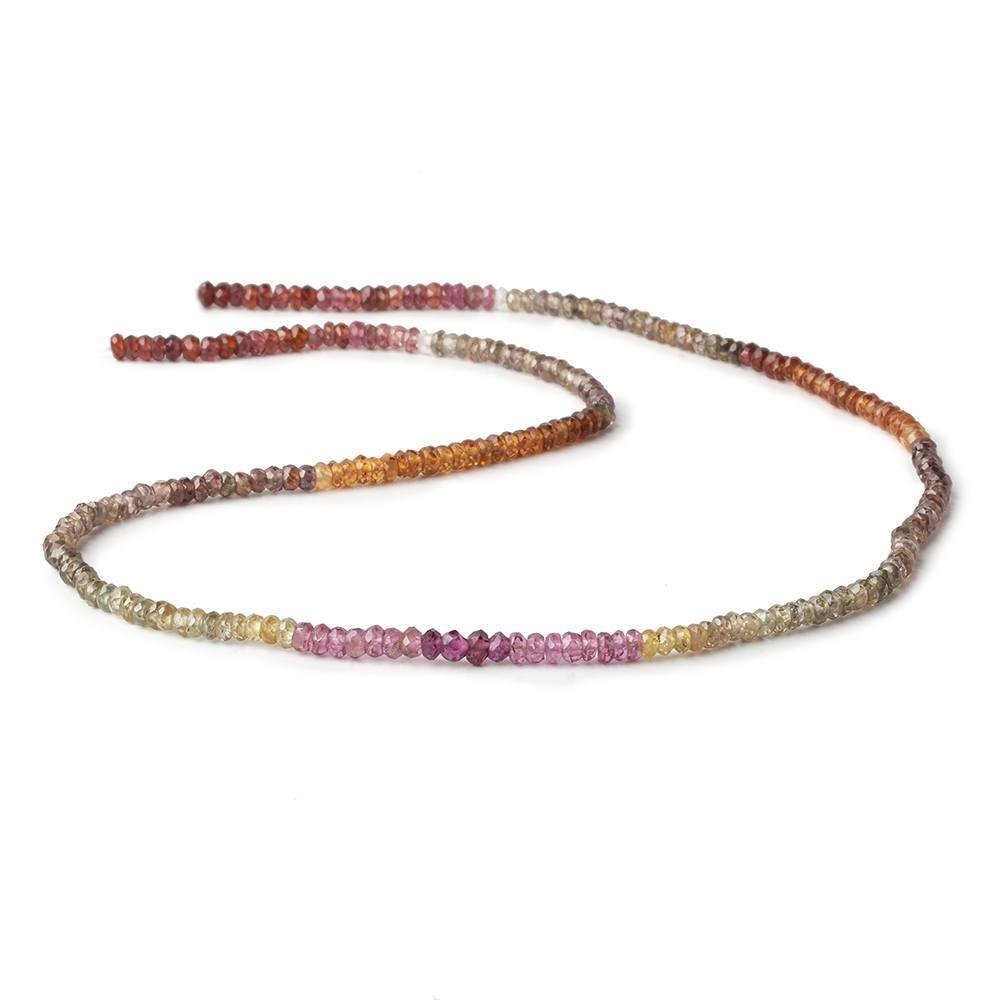 2.5-3mm Multi Gemstone Faceted Rondelle Beads 14.5 inch 150 pcs (ONLINE ORDER ONLY)