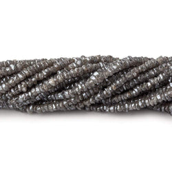 2.5-3mm Mystic Grey Topaz Faceted Rondelles 16 inch 250 beads