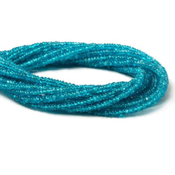 2.5-3mm Neon Blue Apatite Plain Rondelle Beads 13 inch  225 pieces (ONLINE ORDER ONLY)
