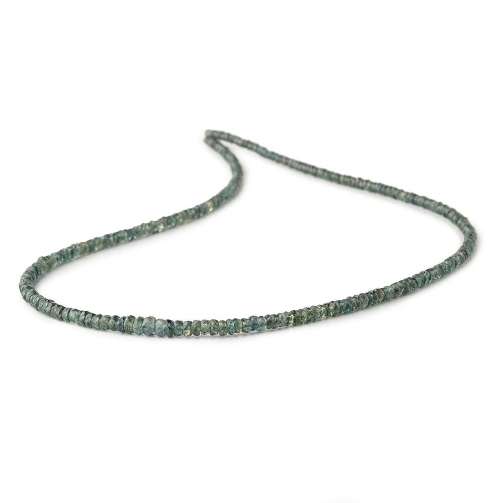 2.5-4mm Forest Green Sapphire Faceted Rondelle Beads 17 inch 268 pieces (ONLINE ORDER ONLY)
