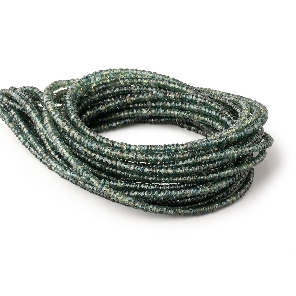 2.5-4mm Forest Green Sapphire Faceted Rondelle Beads 17 inch 268 pieces (ONLINE ORDER ONLY)