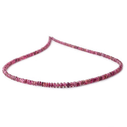 2.5-4mm Pink Tourmaline Plain Rondelles 18 inch 220 Beads (ONLINE ORDER ONLY)
