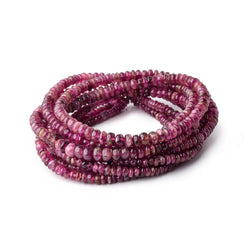 2.5-4mm Pink Tourmaline Plain Rondelles 18 inch 220 Beads (ONLINE ORDER ONLY)