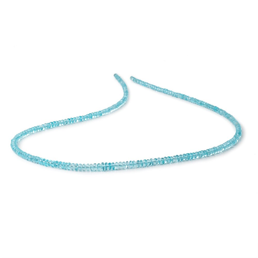 2.5-4mm Pool Blue Apatite Plain Rondelle Beads 18 inch 236 pieces AA (ONLINE ORDER ONLY)