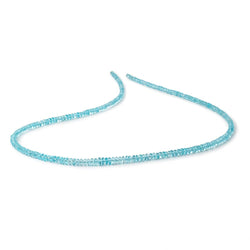 2.5-4mm Pool Blue Apatite Plain Rondelle Beads 18 inch 236 pieces AA (ONLINE ORDER ONLY)
