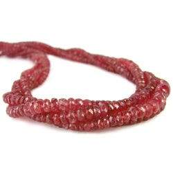 2.5-4mm Ruby Faceted Rondelles 16 inch 207 pieces (ONLINE ORDER ONLY)