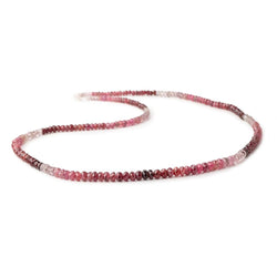 2.5-4mm Shaded Red Spinel Faceted Rondelle Beads 18 inch 215 pieces (ONLINE ORDER ONLY)