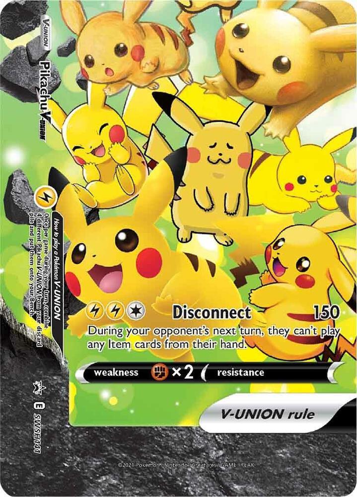 Pikachu V-UNION (SWSH141) (Celebrations) [Sword & Shield: Black Star Promos] (Online Only)