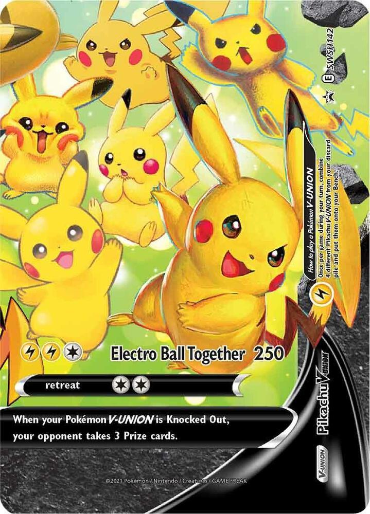 Pikachu V-UNION (SWSH142) (Celebrations) [Sword & Shield: Black Star Promos] (Online Only)