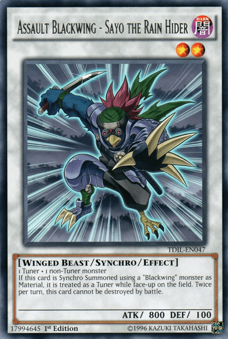 Assault Blackwing - Sayo the Rain Hider [TDIL-EN047] Rare (ONLINE ORDER ONLY)