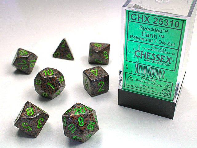 Speckled® Polyhedral Earth 7-Die Set Dnd Dice Set CHX25310 Brown/Black (Online Only)