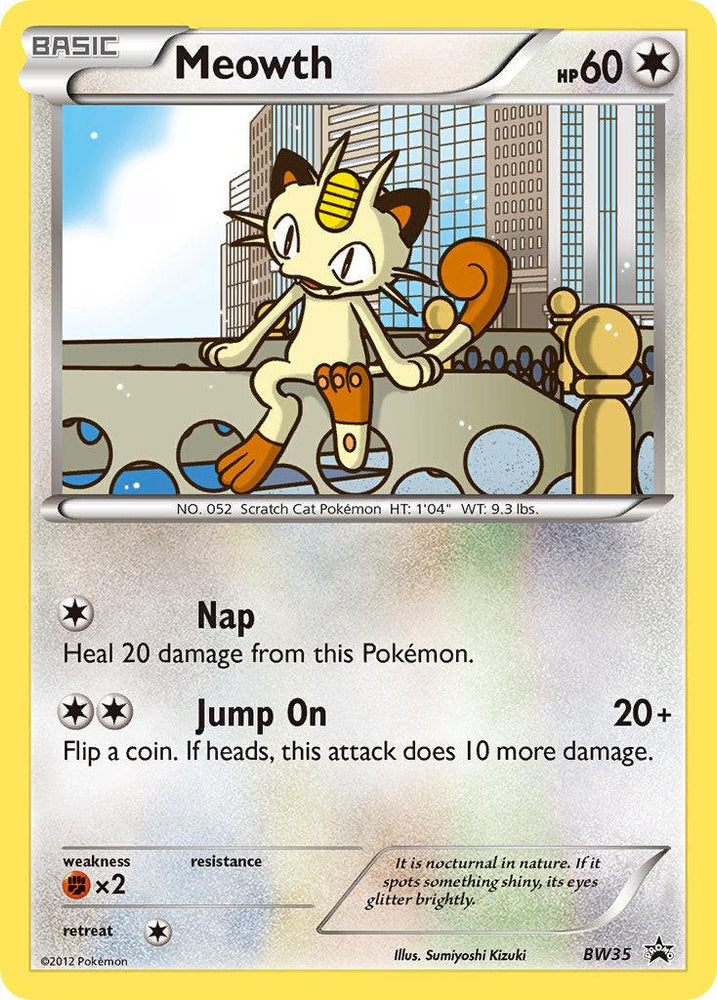 Meowth (BW35) (Cosmos Holo) [Black & White: Black Star Promos] (Online Only)