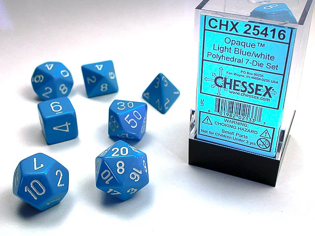 Chessex: Opaque Polyhedral Dice Set (Online Order Only)