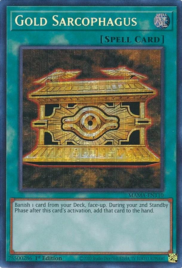 Gold Sarcophagus [MAMA-EN110] Secret Pharaoh's Rare (ONLINE ORDER ONLY)