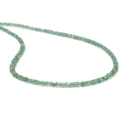 2.5mm Emerald Micro Faceted Rondelle Beads 13 inch 250 pieces (ONLINE ORDER ONLY)