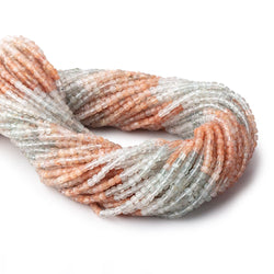 2.5mm Madagascar Sunstone Micro Faceted Cube Beads 12.5 inch 126 pieces (ONLINE ORDER ONLY)