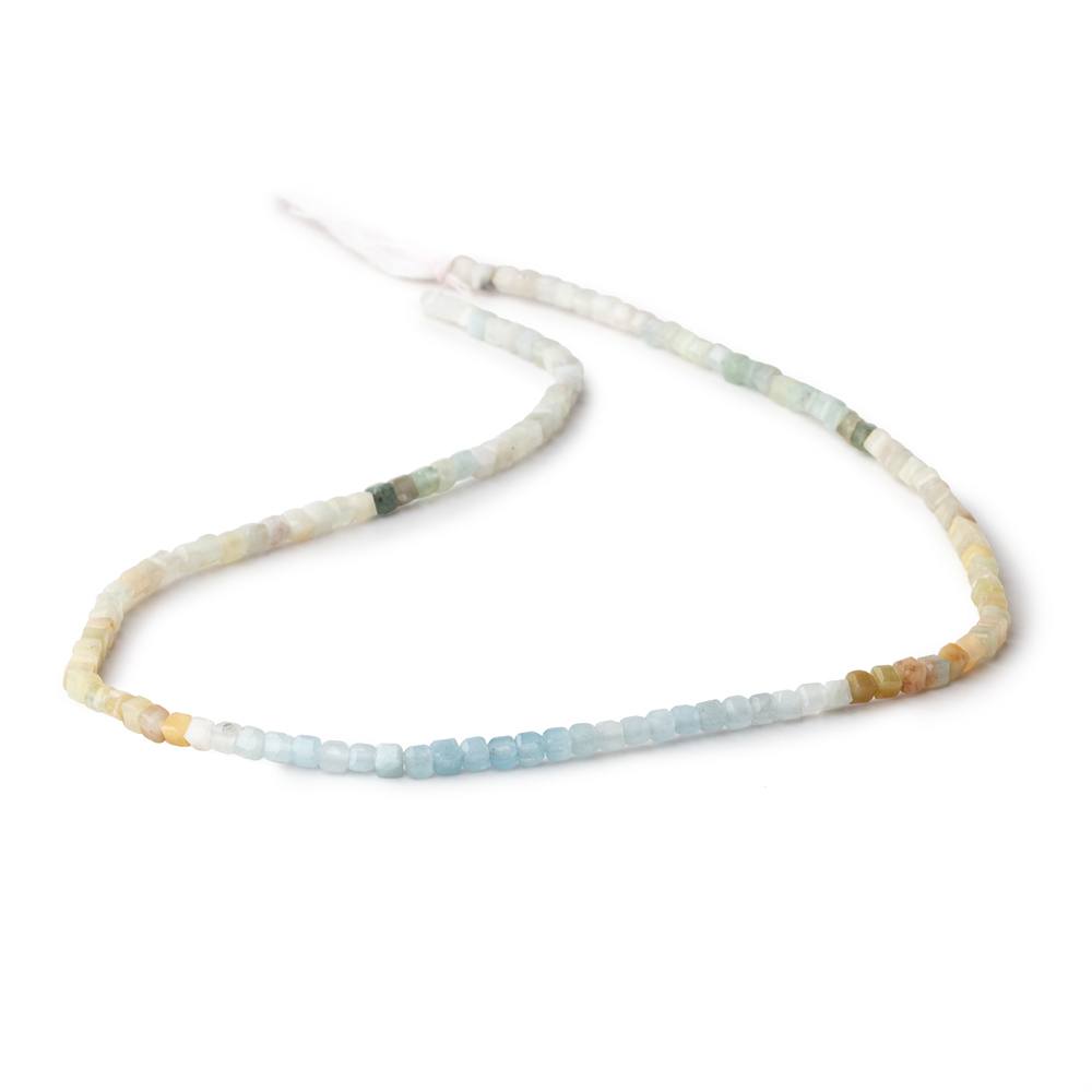 2.5mm Multi Color Beryl Micro Faceted Cube Beads 12.5 inch 128 pieces (ONLINE ORDER ONLY)