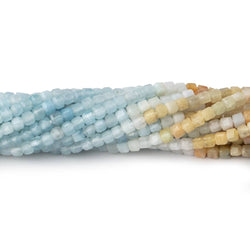 2.5mm Multi Color Beryl Micro Faceted Cube Beads 12.5 inch 128 pieces (ONLINE ORDER ONLY)