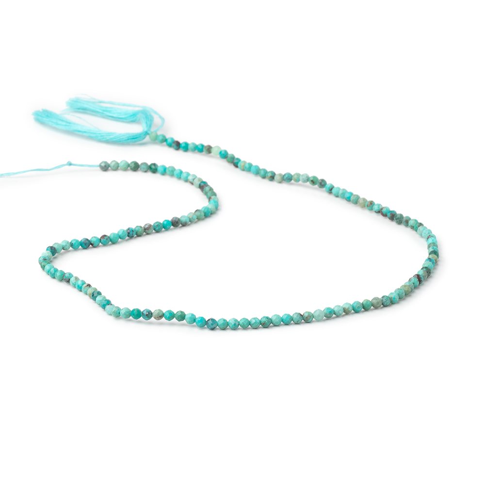 2.5mm Multi Color Turquoise micro faceted round beads 12.5 inch 132 pieces AA (ONLINE ORDER ONLY)