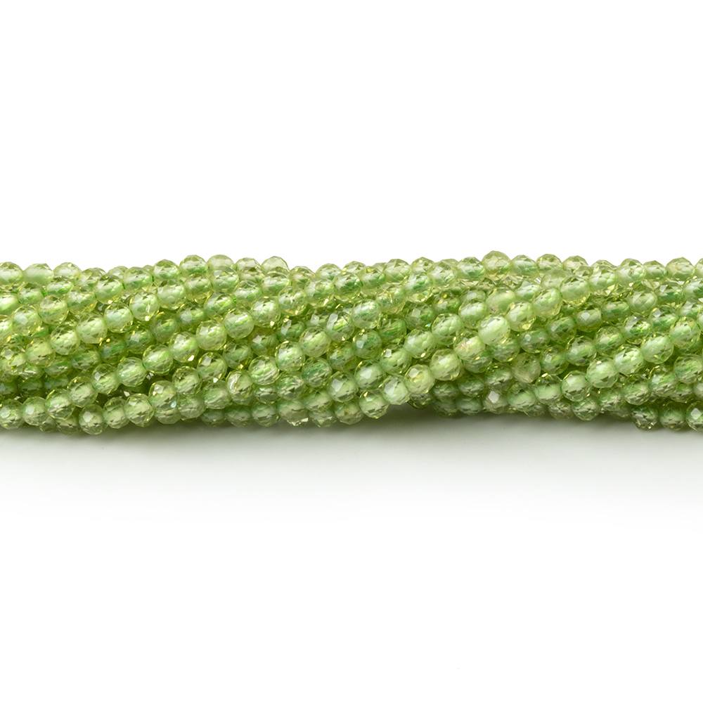 2.5mm Peridot Micro Faceted Round Beads 12.5 inch 135 pieces AAA (ONLINE ORDER ONLY)